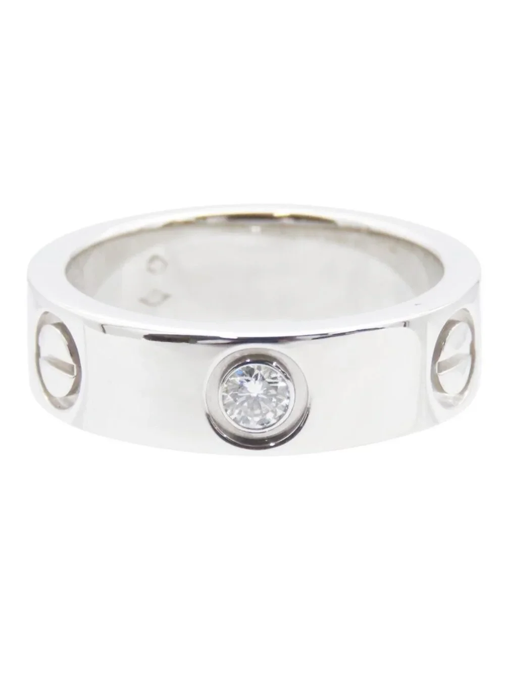 Cartier Love Ring Platinum Diamond Classic Model Wedding